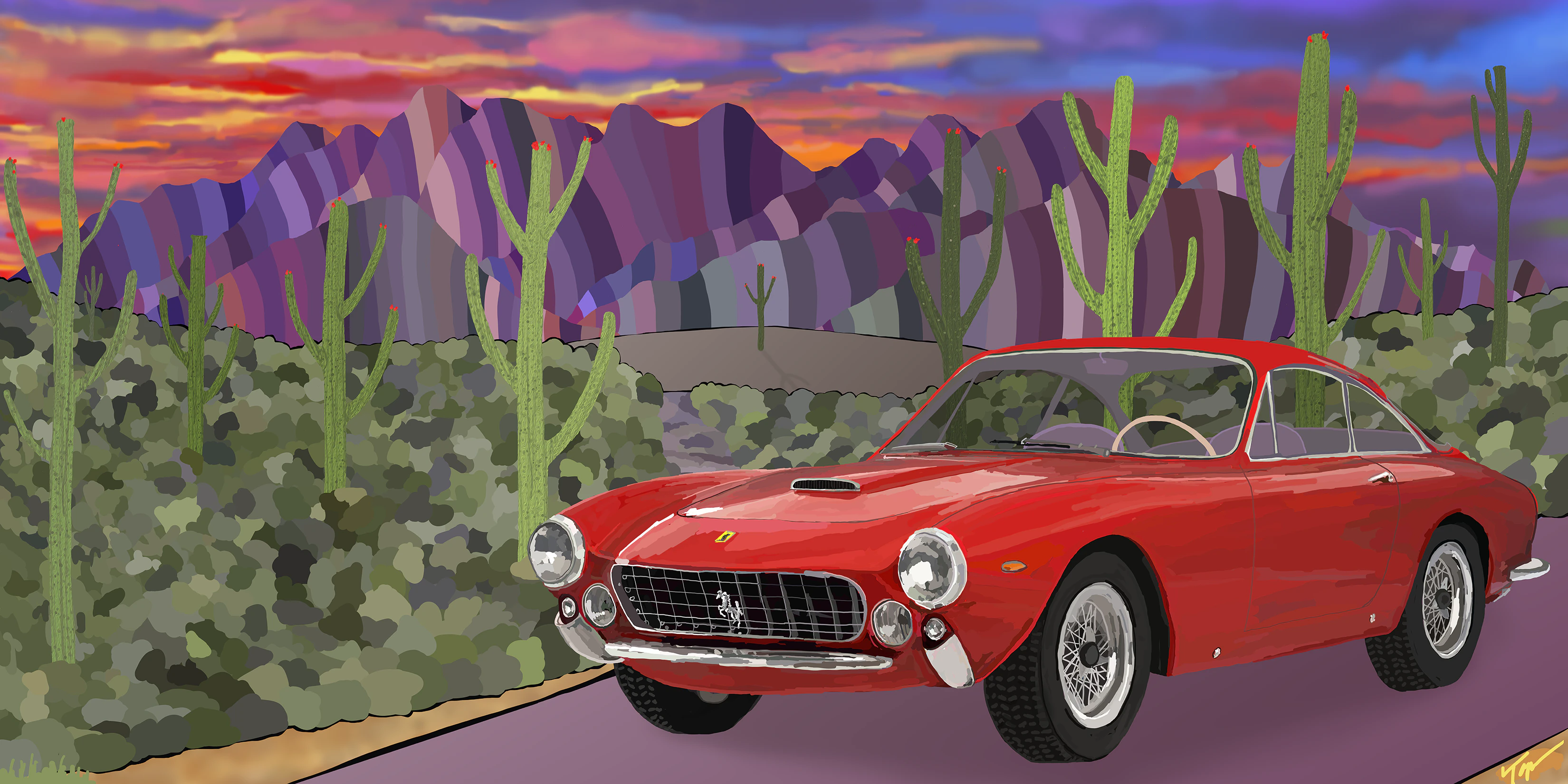 1962 Ferrari GT on SR 88, Apache Trail